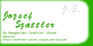jozsef szattler business card