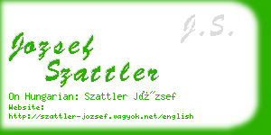 jozsef szattler business card